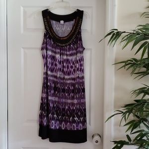 Purple and black beaded dress
